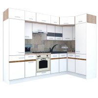 Bucatarie de Colt BIG GENA NEW ST. 150-290, ALB / Decor ALB/ALB